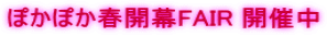 ぽかぽか春開幕FAIR 開催中